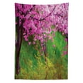 thumbnail image 3 of Ambesonne Floral Tablecloth Rectangular Table Cover, Spring Garden Landscape, 52"x70", Pink and Green, 3 of 4