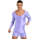 thumbnail image 5 of Traje de baño ajustado para hombre, mono con escote redondo brillante oleoso, traje de baño Mankini de una pieza, ropa para discoteca, traje para gimnasio y Fitness, 5 of 5