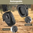 thumbnail image 3 of Electronic Shooting Ear Protection, SNR 30dB Active Noise Cancelling Earmuffs with Sound Amplification, Rechargeable Noise Reduction Hearing Protection Headset for Gun Range Shooters -Black, 3 of 8