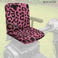 thumbnail image 3 of ZIATUBLES Universal Electric Wheelchair Mobility Scooter Seat Cover Stain Resistant Power Chair Seat Protector Accessories Decor Item, Pink Leopard Print Print, 35 x 18 Inch, 3 of 6