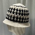 thumbnail image 3 of CoCopeaunts Bucket Hats Hand-Woven Color-Blocking Girl Fisherman Hat Women Autumn Winter Outdoor Knitted Dome Outdoor Warm, 3 of 8