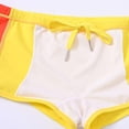 thumbnail image 6 of TANBOM Men's Polyamide Boxer Swim Trunks Adjustable Drawstring Breathable Lightweight Black Blue Yellow 2XL, 6 of 6