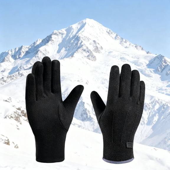 Mifsaly Fleece Gloves for Women Winter Work Gloves Fashion Stretchy Thick Warm Glove Windproof Cold Weather Cycling Work Typing