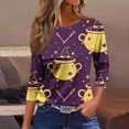 thumbnail image 2 of MVRLSH Womens Tops Shirts Blouse Casual Halloween Graphic Printed 3/4 Sleeve V Neck Loose Fit Blouses, 2 of 5