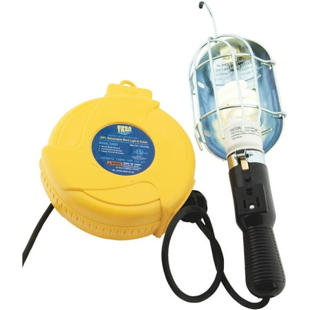 Light Cord Reel - alert stamping 920dt incandescent plastic retractable cord reel work light