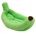 thumbnail image 2 of Banana Bed for Dogs and Cats Creative Banana Boat Shape Pet Bed, Fluffy Soft Plush Washable Pet Sofa for Small Medium Pets Indoor Use 70x40x13cm, 2 of 4