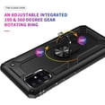 thumbnail image 6 of Compatible with Galaxy A51 5G Case,[Not Fit Galaxy A51 4G Version] [Military Grade] Ring Car Mount Kickstand Hybrid Hard PC Soft TPU Shockproof Protective Case for Samsung Galaxy A51 5G (Black), 6 of 14