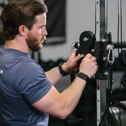 Titan Fitness 80.5 Short Wall Mounted Pulley Tower, 350 LB Capacity Plate-Loaded Cable Machine