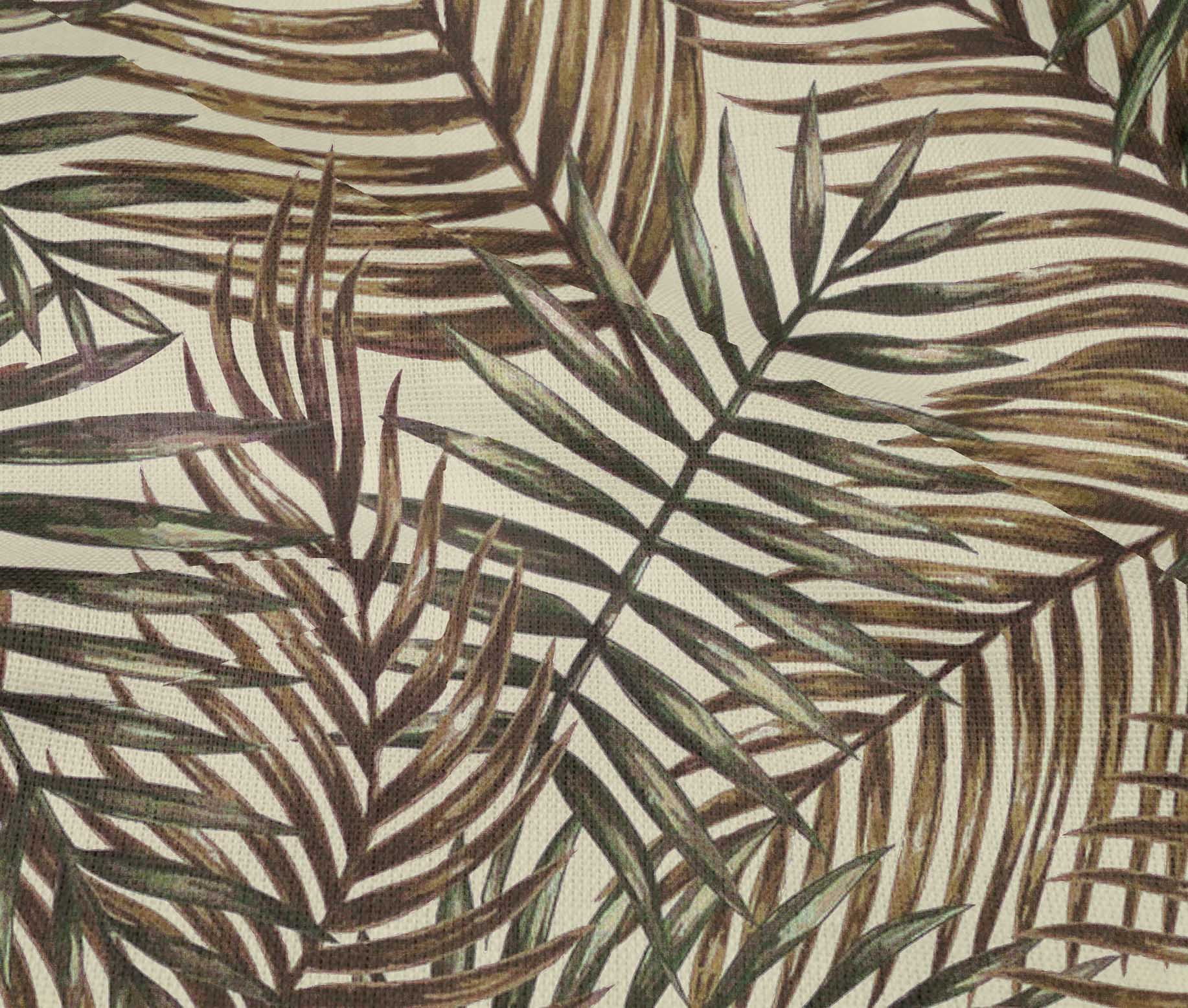 oneOone Cotton Flex Brown Fabric Leaves Sewing Material Print Fabric By The Yard 40 Inch Wide