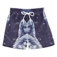 thumbnail image 2 of Wolves Space Boys Swim Trunks Boardshorts Swimsuit Quick Dry Board Shorts Bathing Suit 2-12T, 2 of 8
