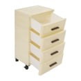 thumbnail image 5 of Creamy Yellow 4 Tier Plastic Drawer Storage Organizer, Storage Cabinet with 4 Universal Wheels, 4-Drawers Cabinet for Dresser Closet Bathroom Dorm Bedroom Laundry Room, 5 of 19