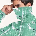 thumbnail image 6 of Wrtxtat Men's Sun Protection Hoodie UPF 50+ Fishing Hiking Shirt Long Sleeve SPF UV Shirt Rash Guard Lightweight Thin with Mesh Face Mask Mint Green#02 M, 6 of 7