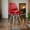 Red, variant on LeisureMod Cresco Molded Dining Side Chair - Acrylic Base Modern Accent Chair, Kitchen and Dining Stool