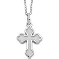 thumbnail image 1 of Sterling Silver Rhodium Matted Cross Ash Holder 18In. Necklace Made In China qsx700, 1 of 5