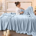 thumbnail image 4 of Throw Blankets Soft Fuzzy Warm, Fuzzy Throw Blankets Couch Fleece, Throw Blankets Bed Cozy Machine Washable Plush Thick Comfy Checkered Furry Sofa, 4 of 8
