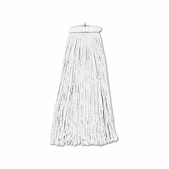 16 oz. Rayon Cut-End Lie-Flat Wet Mop Head - White