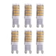 thumbnail image 1 of Paquete de 6 bombillas LED G9, 5 W equivalentes a halógenas G9 de 50 W, 400 lm, blanco cálido 3000 K, sin parpadeo, CA 220-240 V, no regulables., 1 of 4
