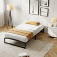 thumbnail image 6 of Twin Size Metal Bed Frame,Platform Twin Bed Frame with Arch Design,10 Inch Heavy Duty Strong Support Slats,Sturdy Mattress Foundation,Easy Assembly,No Box Spring Needed，Black, 6 of 8