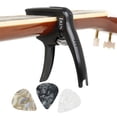 thumbnail image 3 of Cejilla de guitarra de Metal profesional, Clip de ajuste, con 3 púas para guitarras eléctricas acústicas folclóricas banjo instrumentos musicales Accs Sunnimix cejilla para instrumentos, 3 of 8
