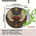 thumbnail image 2 of HELLOYOUNG Vintage Metal Heart Wall Art 2D Wing Sculpture for Garden Yard Living Room Decorative Plaque, 2 of 6
