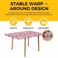 thumbnail image 4 of Spring Floral Table Cloths for 5 Foot Rectangle Tables, Modern Watercolor Flowers Botanical Patio Waterproof Elastic Fitted Tablecloths, Washable Rectangular Table Cover for Camping, 4 of 8