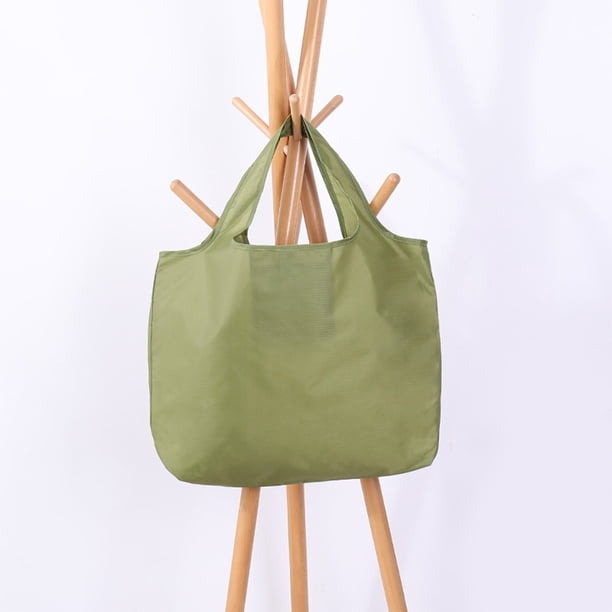 Bolsa De Compras Plegable, Resistente Al Agua, Reutilizable, Portátil, Para Ir Al Mercado, Color Verde