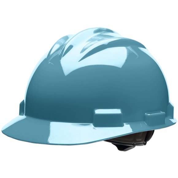 Casco de seguridad Bullard S61 tipo ala completa con ajuste de trinquete de 4 puntos, azul pizarra