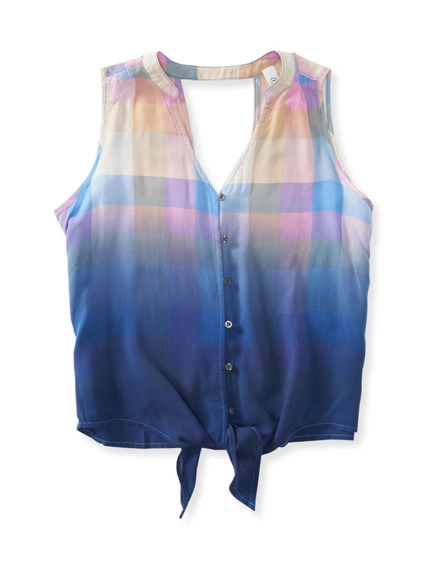 Aeropostale Juniors Plaid Crop Button Down Blouse 402 Xl - Juniors | Walmart Canada