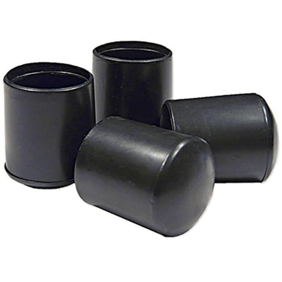 TruGuard Furniture Leg Tip, Black Vinyl, 3/4-In., 4-Pk.