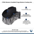 thumbnail image 5 of CTM  Studded Fringe Western Cowboy Hat (Women), 5 of 5