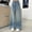 Blue, variant on Dpytoraw Glitterside Denim Jeans For Girls With Sparkling Side Detailing Flared Leg Straight Cut Kids Pants Girls Denim Jeans Size 4-5 Years