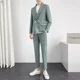 thumbnail image 5 of Trajes y blazers completos para hombre, tendencias de primavera y otoño, trajes, conjunto de 2 piezas, ropa informal masculina de alta calidad 2024, ropa elegante, 5 of 5