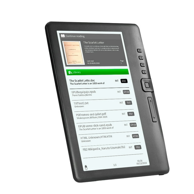 Lector de libros electrónicos portátil BK7019, 16 GB, 7 pulgadas, multifunción, retroiluminación, color