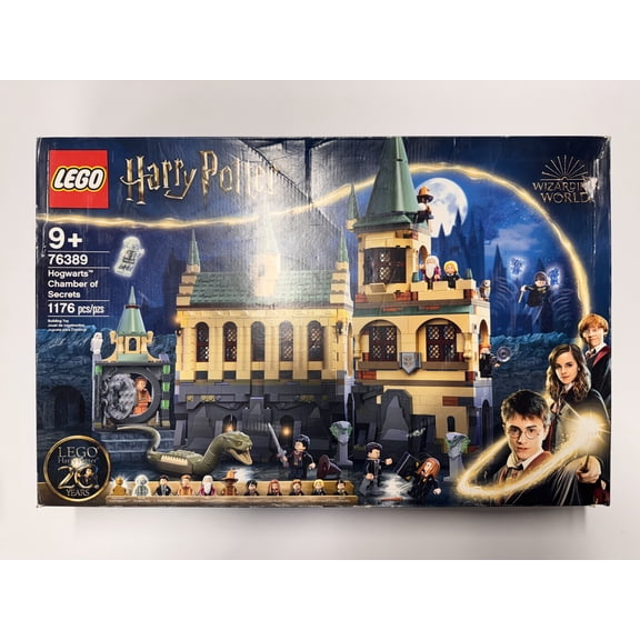 LEGO Harry Potter Hogwarts Chamber of Secrets 76389 Castle Toy with The Great Hall, 20th Anniversary Model Set with Collectible Golden Voldemort Minifigure and Glow-in-the-Dark Nearly Headless Nick