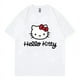 thumbnail image 5 of Camiseta de Anime de dibujos animados de Hello Kitty para mujer, ropa informal de manga corta de gran tamaño, Verano, 5 of 6