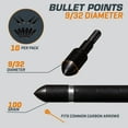 thumbnail image 4 of Titan 9/32" Archery Steel Bullet Points, 100-Grains, 10-Pack, Black, 4 of 12