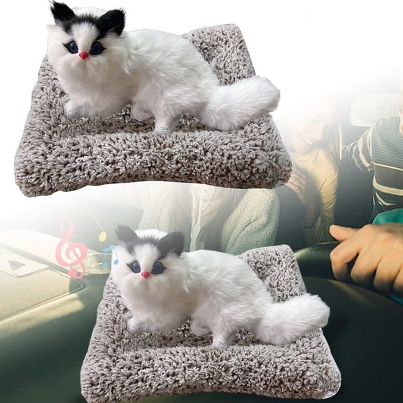 Sound Emitting Cat Companion for Car and Desktop Décor – Indoor Outdoor Toy for Kids 3 Plus Christmas Celebration