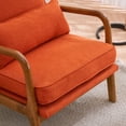thumbnail image 6 of IVV Mid-Century Modern Accent Armchair, Burnt Orange Upholstered Chair w/ Solid Wood Frame, Comfy Reading Sofa Chair, for Living Room Bedroom Apartment, 6 of 10