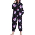 thumbnail image 4 of Fuzzy One Piece Pajamas, Stylish Soft Warm Pajamas Jumpsuit  For Lady For Home, 4 of 5