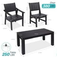 thumbnail image 4 of Wingyz 7-Piece Patio Dining Table Sets, Outdoor Dining Furniture Set with Umbrella Hole Cut-Out Table and 6 Chairs, Black, 4 of 8