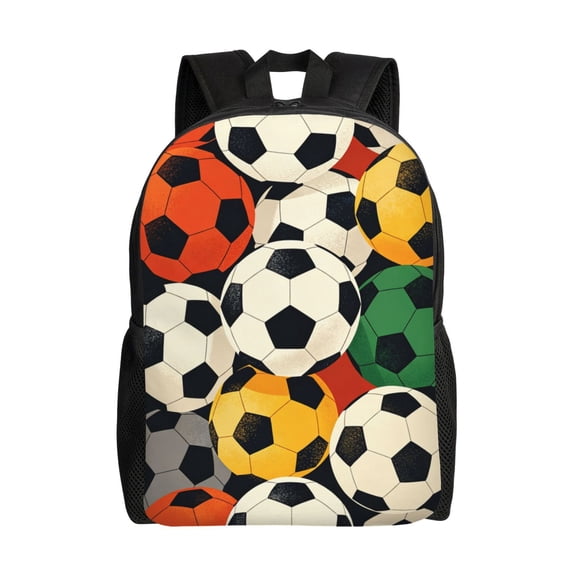 Colorful Football Backpacks Travel Laptop Backpack Lightweight Bookbags Casual Daypack