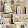 thumbnail image 3 of 108'' Walk-in Closet System with 9 Drawers, iSunirm 3-Piece Closet Organizer System with 6 Hanging Rods and Shelves, Wardrobe Closet for Bedroom/Closet, White Oak, 3 of 5