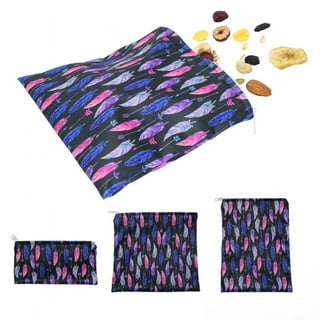 Patterned Reusable Snack and Sandwich Bags, Set of 4, Confetti – Russbe