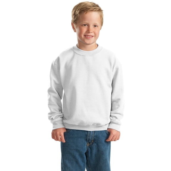 Gildan Boys Long Sleeve Crewneck Sweatshirt. 18000B