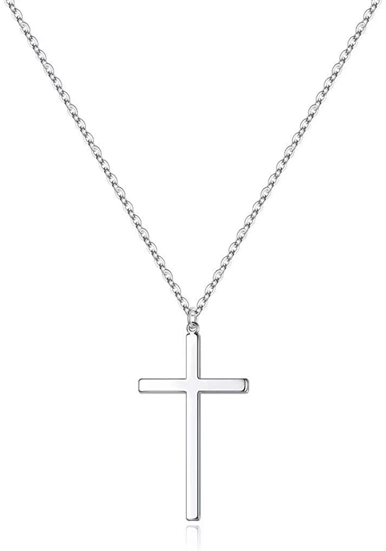 Cross Necklace for Women, Dainty Gold 