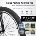 thumbnail image 4 of Mountain Bike 24/26 Inch, High-Density Carbon Steel Frame, 21 Speed, Front Suspension, Dual V-Brakes, 80% Pre-Assembled for Men Women Teens, 4 of 10