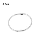 thumbnail image 2 of 8pcs Metal Book Loose Leaf Binder Hinge Snap Key Rings 54x50mm, 2 of 5
