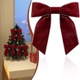 thumbnail image 2 of Velvet Ribbon Bows Christmas Tree Decorations,4.33X4.92 Inch Xmas Ornaments,Velvet Christmas Tree Bows Door Garland Decor,Vintage Twist Tie Velvet Bows for Christmas Tree Gift Wrapping, 2 of 4