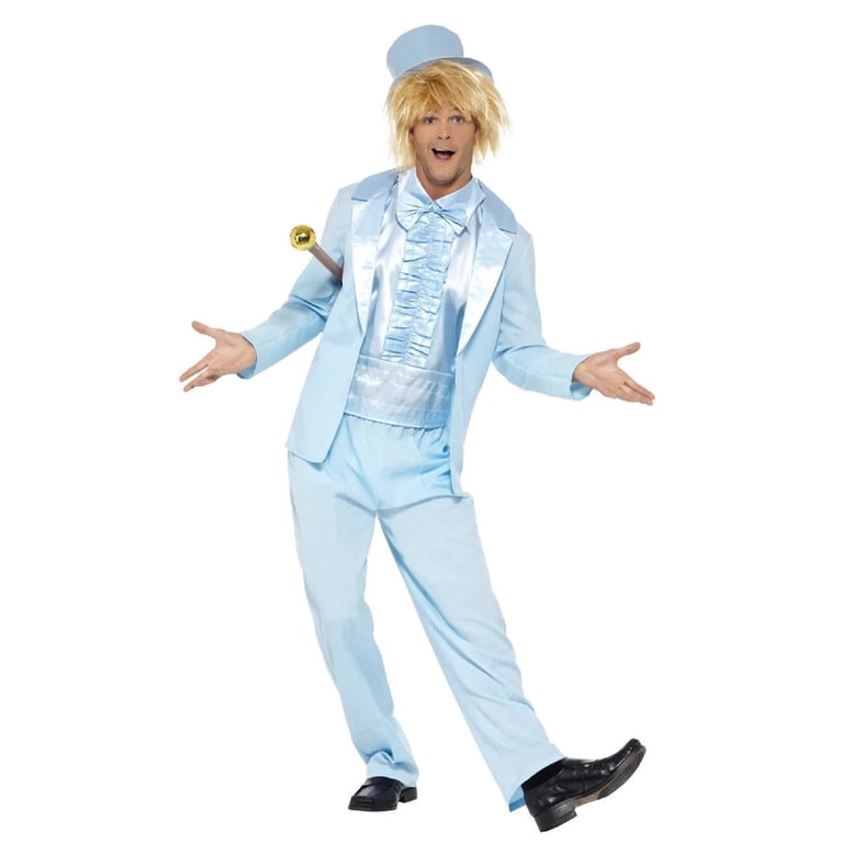 90s Stupid Tuxedo Costume Adult Blue 1990s Theme Fancy Dress Medium Male Party Book Week Halloween
