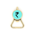 thumbnail image 1 of Currency Symbol Rs Re INR Beer Bottle Cap Opener Stainless Steel Key Chain, 1 of 3